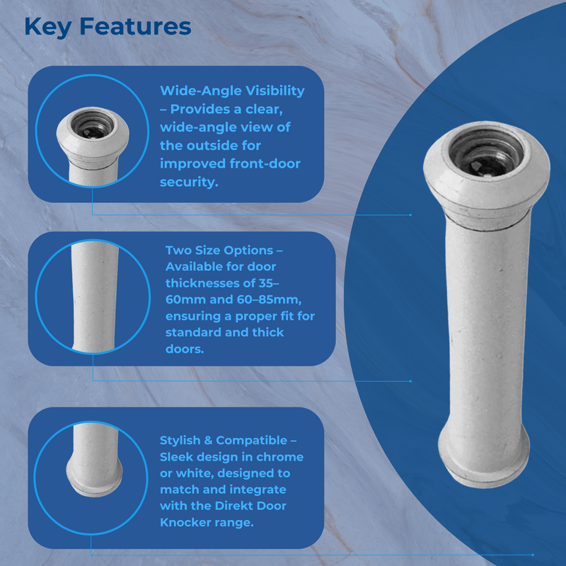 Direkt High-Security uPVC Door Viewer – Wide Angle Peephole