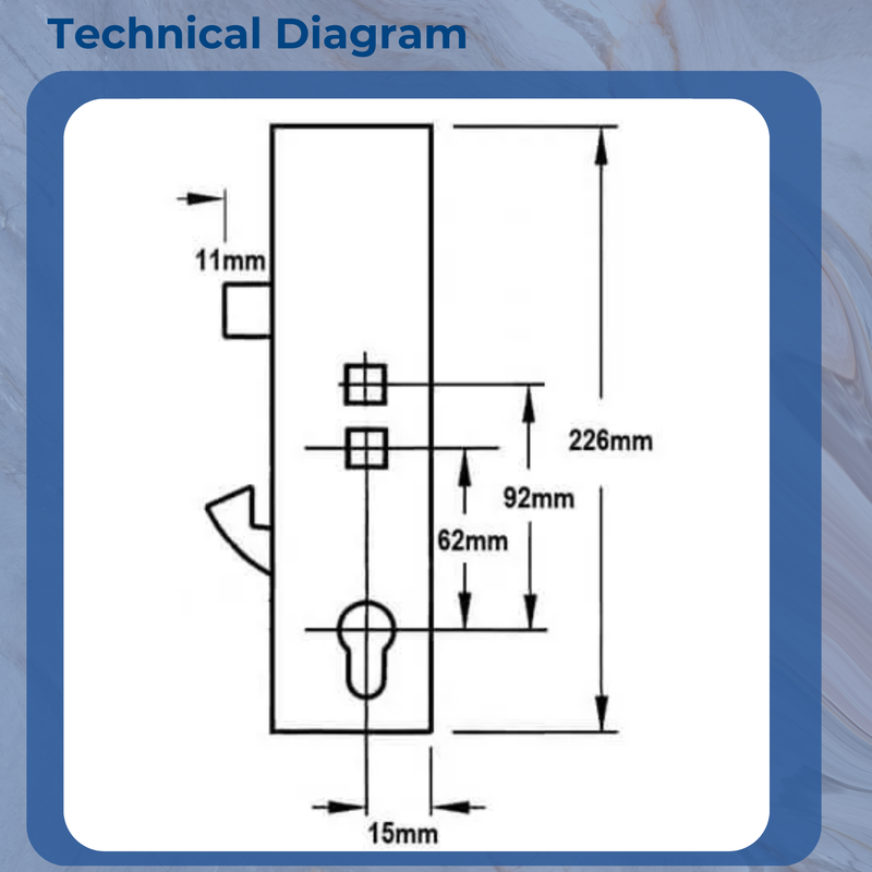 Kenrick Excalibur Multi Point Upvc Door Gear Box Lock case 35mm Dual Spindle