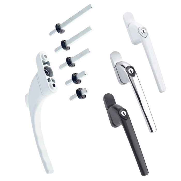 UPVC Universal Inline Window Handle Double Glazing Espag Lock Smart Spindle Mila