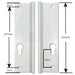 Mila Fearless UPVC Inline Sliding Patio Door Handle 197mm Screw Centres Pair