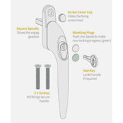 UPVCSTORE Window Handle Packs Of 10