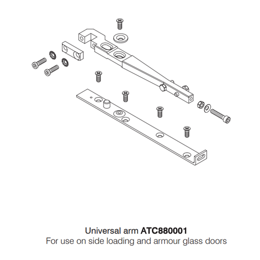 Axim Side Loading Top Arm and Channel for TC-8800 Transom Closer