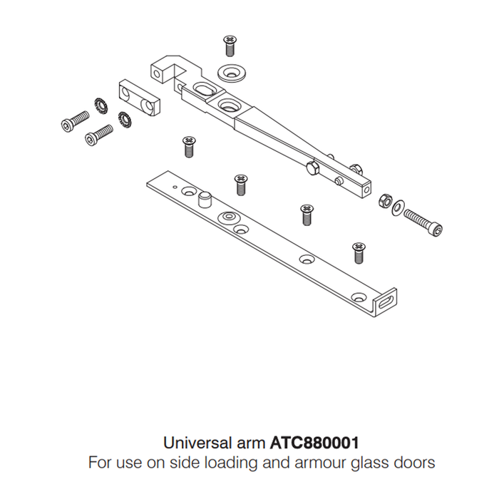 Axim Side Loading Top Arm and Channel for TC-8800 Transom Closer