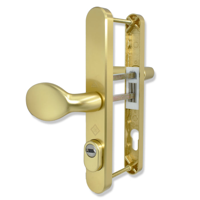 Roto Yale Mila Match Lever Pad Offset Door Handle 92 and 62mm PZ 215mm Screw Fix