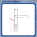 Trojan Sparta PAS24 UPVC Door Handle 92MM / 212MM Secure By Design 2* Kitemark