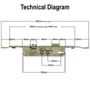 Roto MVD340 100% Genuine Upvc Door Lock 340mm Plate 35mm Dual Spindle