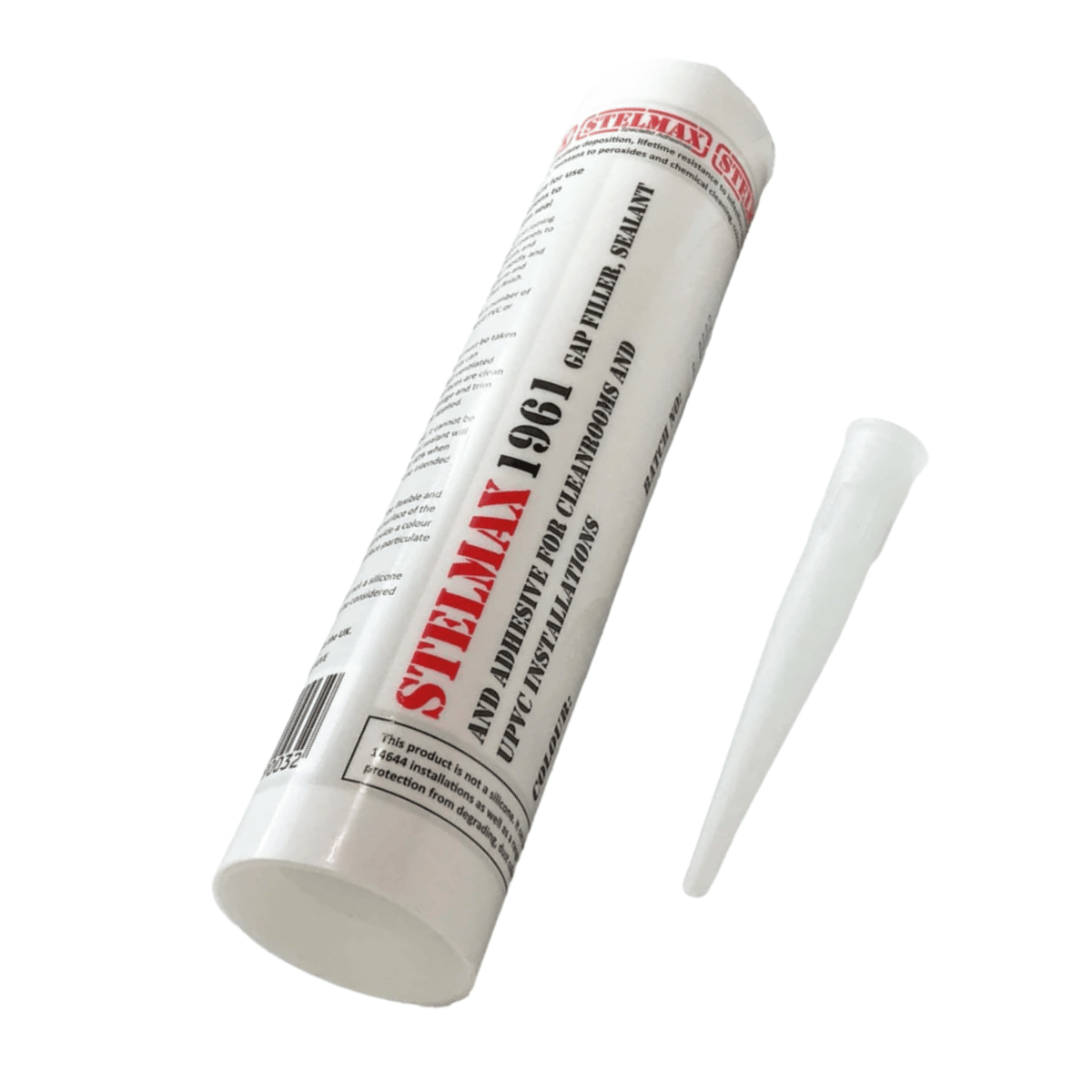 White Stelmax 1961 Gap Filler Sealant PVC Resin Cartridge Tube Crack B ...