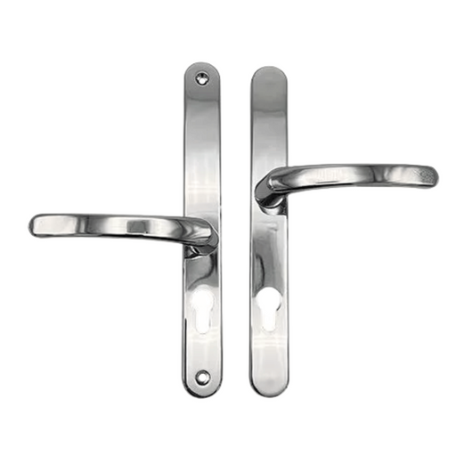 Offset Lever Lever uPVC Multipoint Door Handles – 48/87mm PZ Centres – Sprung – 240mm Screw Fixing Centres 