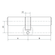 Apecs XS 1 Star Euro Cylinder Dual Colour Door Lock uPVC Aluminium Timber Door Barrel 6 Pin