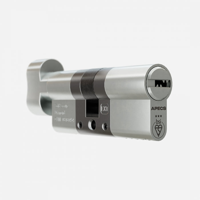 APECS AP 3* Star Euro Cylinder Thumb Turn Door Lock uPVC Aluminium Timber Door Barrel 6 Pin 5 Keys
