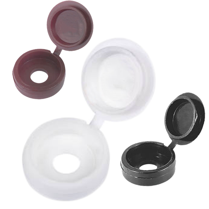 Screw Collar & Caps Black White Brown Pack Of 10