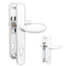 UPVC Door Handle Inline Lever / Pad Sprung 92mm PZ Double Glazing Pair Set PVC