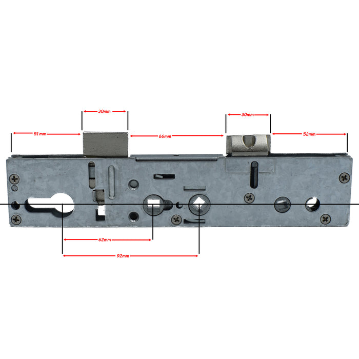 Lockmaster Replacement 35mm Gearbox Double Spindle