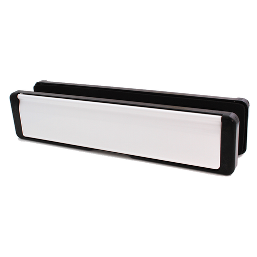 Fab Fix Nu Mail Edge 12" Inch Sprung Letter Box Plate UPVC Wooden Doors