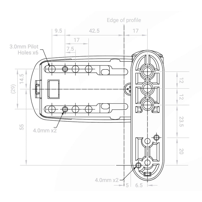 UPVC Double Glazing Door Flag Hinge Adjustable Avocet ET3D