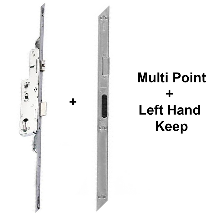 Avocet Wms Upvc Door Lock Silver New Style 2 Hook 2 Roller 35mm Multi Point + Keep