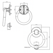 Fab Fix Heritage Bull Ring Door Knocker Easy Fit Heavy Duty