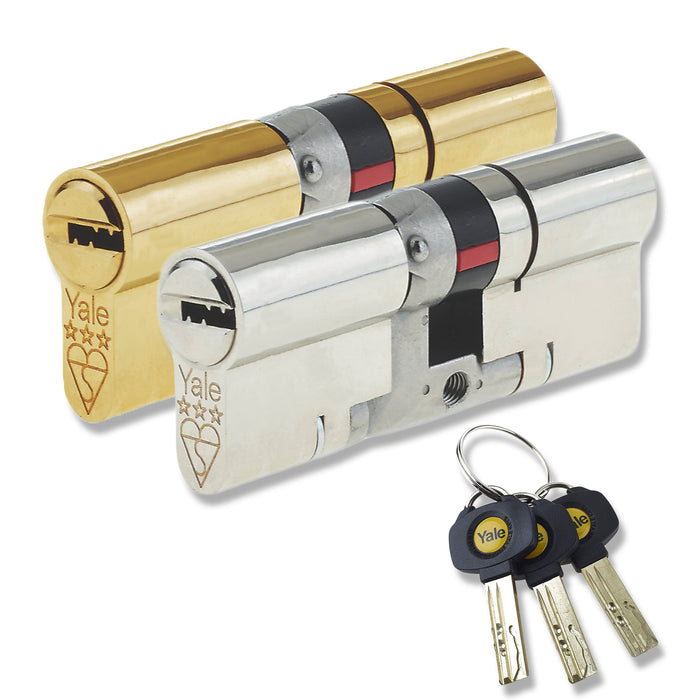 Yale Platinum 3 Star High Security Euro Cylinder Lock UPVC Doors Anti Snap TS007