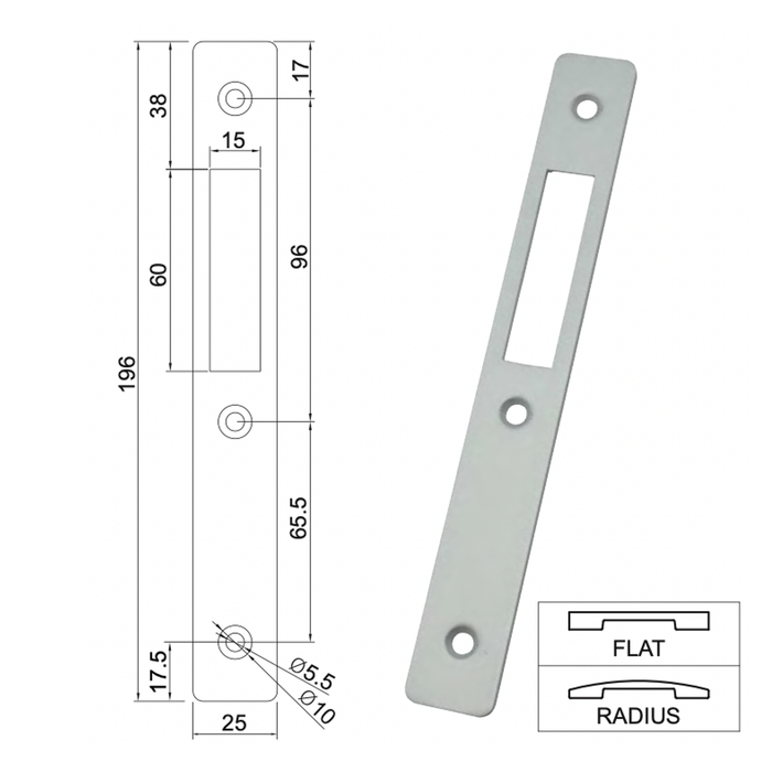 Axim LK1800 Mortice Hook Faceplates