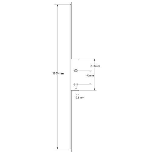 Mila Slave Lock Lift Lever 28mm Backset