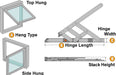 Yale uPVC Window Hinge Double Glazing Friction Stay PVC 13mm Side Hung 16" 13mm