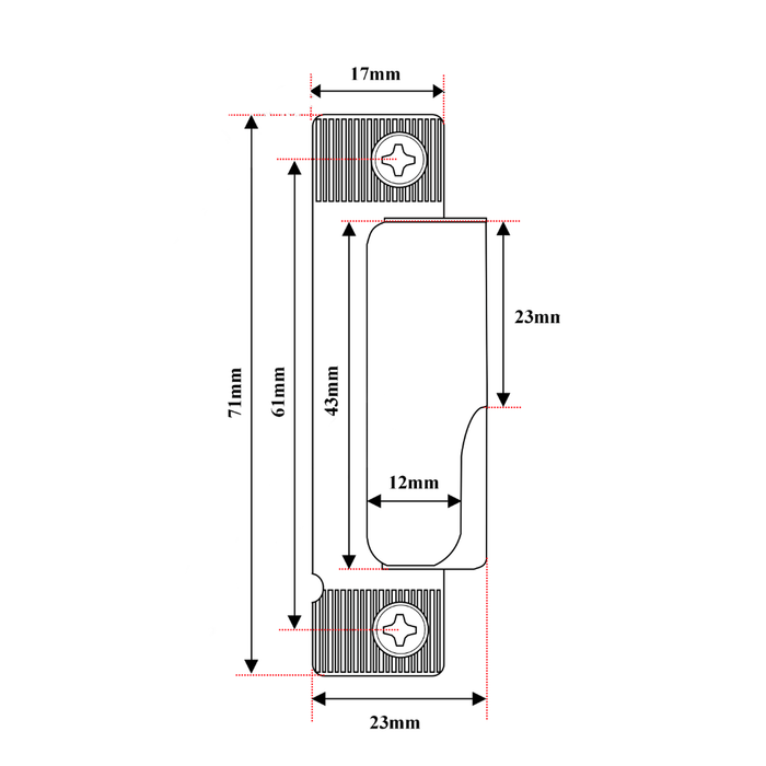 Yale Lockmaster uPVC Door Roller Centre Keep Strike Plate PLK99-C134 - 135 -136