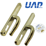 UPVC Door Handle Fullex 68PZ Sprung Double Glazing Pair Set PVC 215mm Genuine UAP Fullex