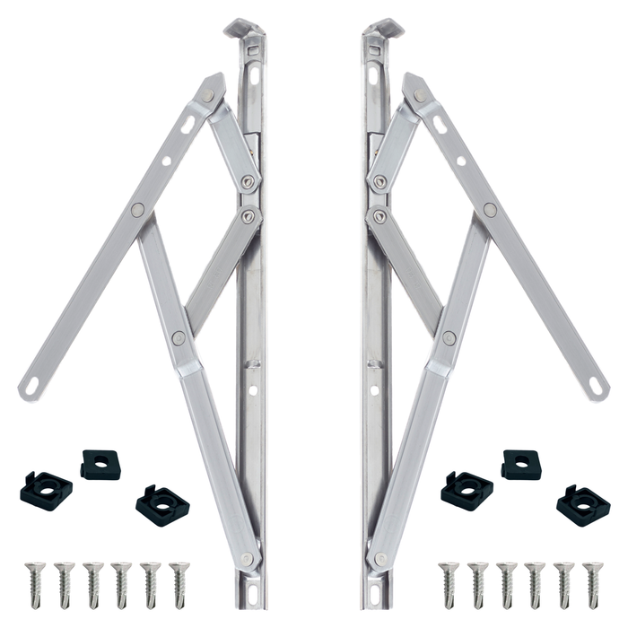 uPVC Universal Window Hinge Kit Double Glazing Friction Stay PVC 13mm 17mm Stack 24 inch High Quality Non Handed Stainless Steel