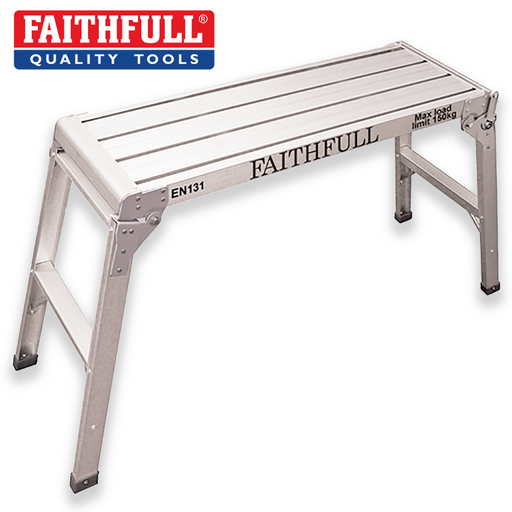 Faithfull Pro Folding Work Platform Bench Hop Step Up Decorators Plasterers DIY NEW