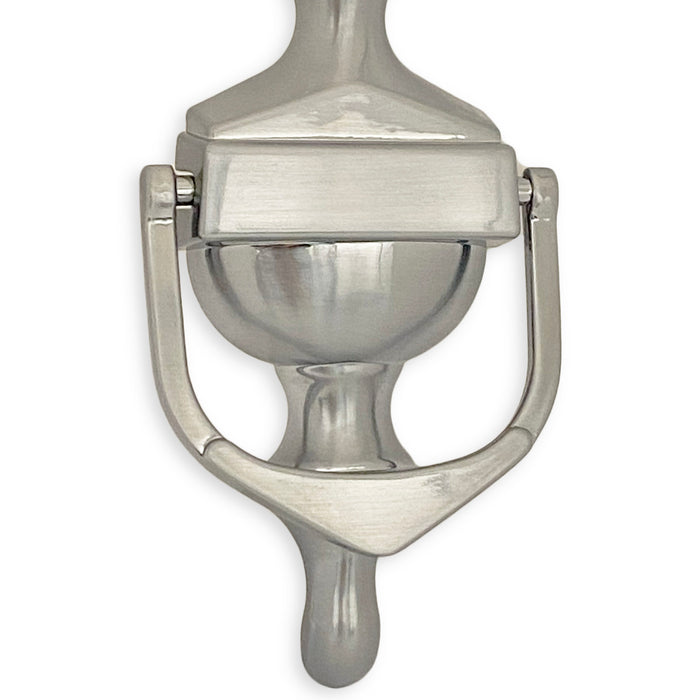 Door Knocker Victorian Brushed Chrome Urn Style 6" Inch Face Fit Hidden Fix UPVC Wooden Doors