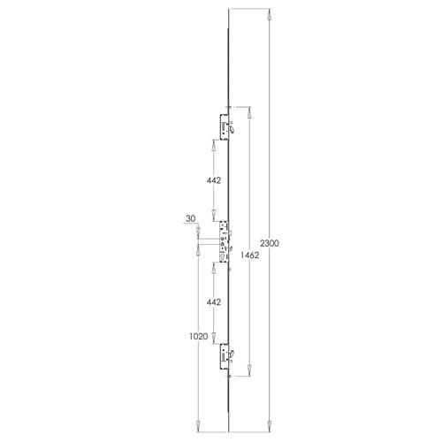 Kenrick Excalibur Latch Hook 4 Rollers Double Spindle