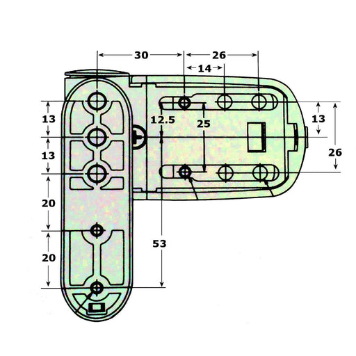 AVOCET MT3D FLAG HINGE CHROME