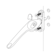 uPVC Universal Cranked Window Handle 9mm 15mm 30mm 43mm 55mm Spindle Locking Espag Double Glazing Replacement Right Left Hand
