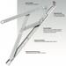 uPVC Universal Window Hinge Kit Double Glazing Friction Stay PVC 13mm 17mm Stack 24 inch High Quality Non Handed Stainless Steel