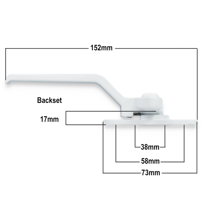 Avocet WMS Non Lock uPVC Window Handle Cockspur Handle White Double Glazed