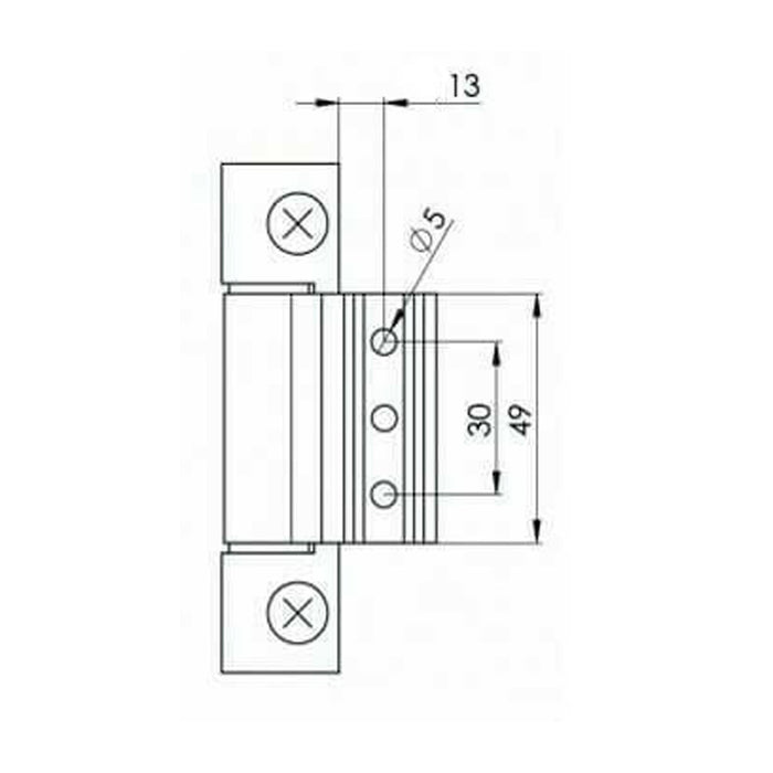 White Replacement Paddock Pendulum Upvc Door 100mm Rebated Butt Hinge 13mm