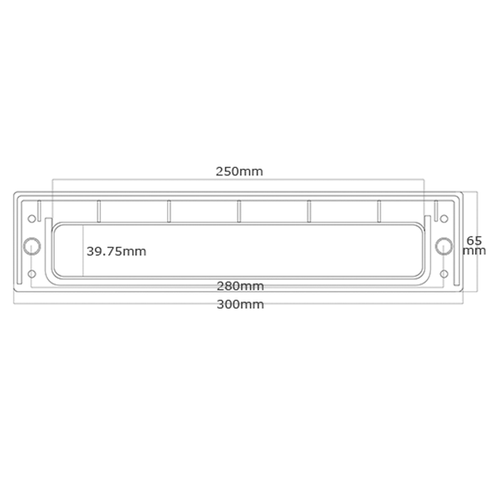 UAP Framemaster 12 Inch Fire Resistant Chrome Mirror Polished Stainless Steel Letterplate / letterbox Fits 40-80mm Doors