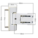 White UPVC Door Flag Hinge Double Glazing Paddock Neon 3d Hinge by Yale