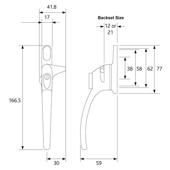 ERA UPVC Cockspur Locking Window Handle Double Glazing Casement Lock Catch Key