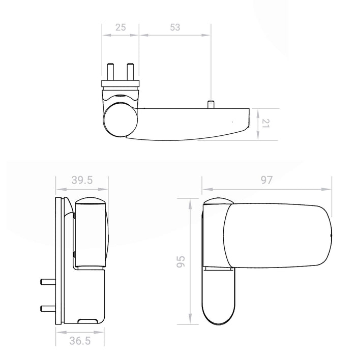 UPVC Double Glazing Door Flag Hinge Adjustable Avocet ET3D