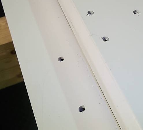 Frame — pins drilled